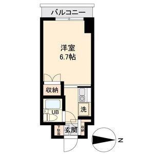 アソルティ東二番丁レジデンス(ワンルーム/10階)の間取り写真