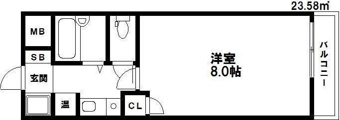 サンシャインひがし清水(1K/3階)の間取り写真