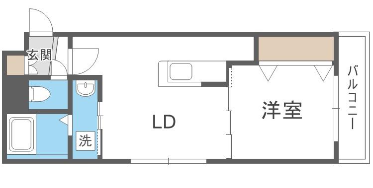 MONOTONIA(1LDK/2階)の間取り写真
