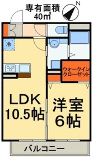 エテルナ(1LDK/1階)の間取り写真