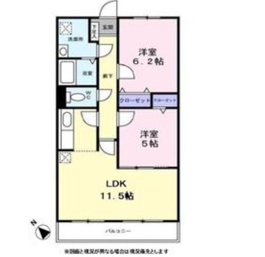 シャラ原宿五番館(2LDK/2階)の間取り写真