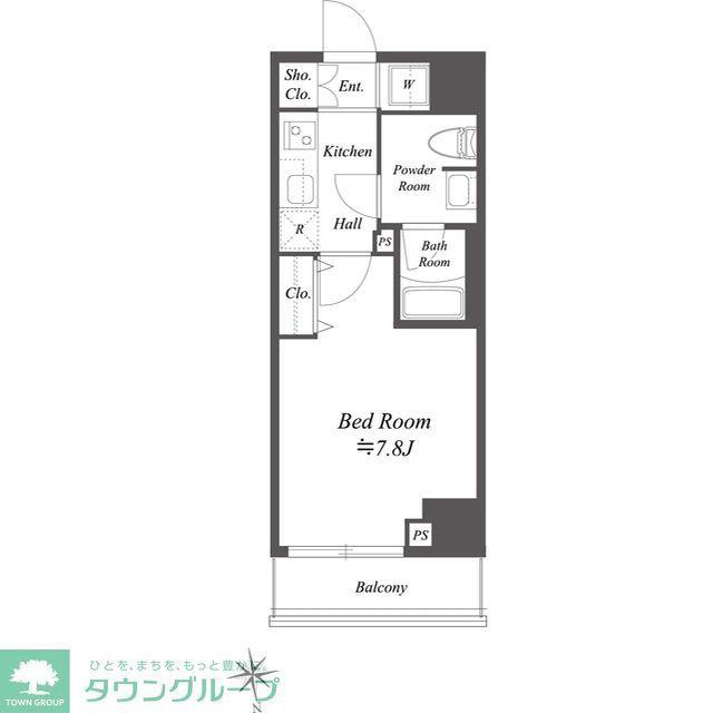 GENOVIA木場SKYGARDEN(1K/6階)の間取り写真