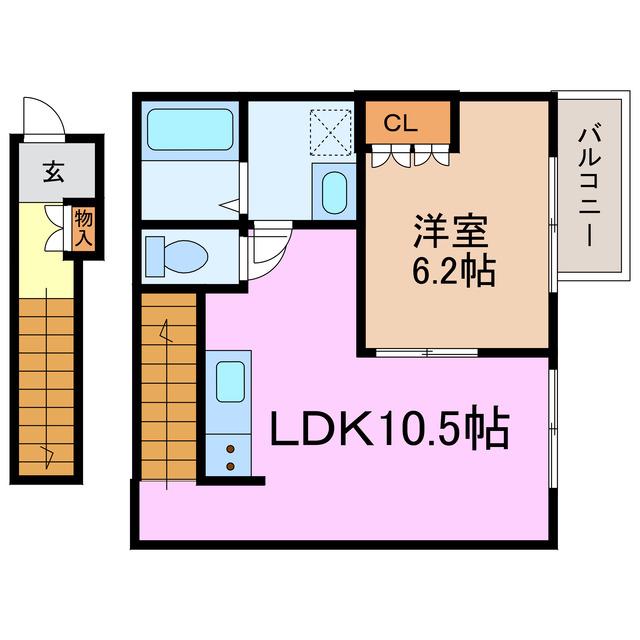 FOREST MAISON PLAISIR(1LDK/2階)の間取り写真