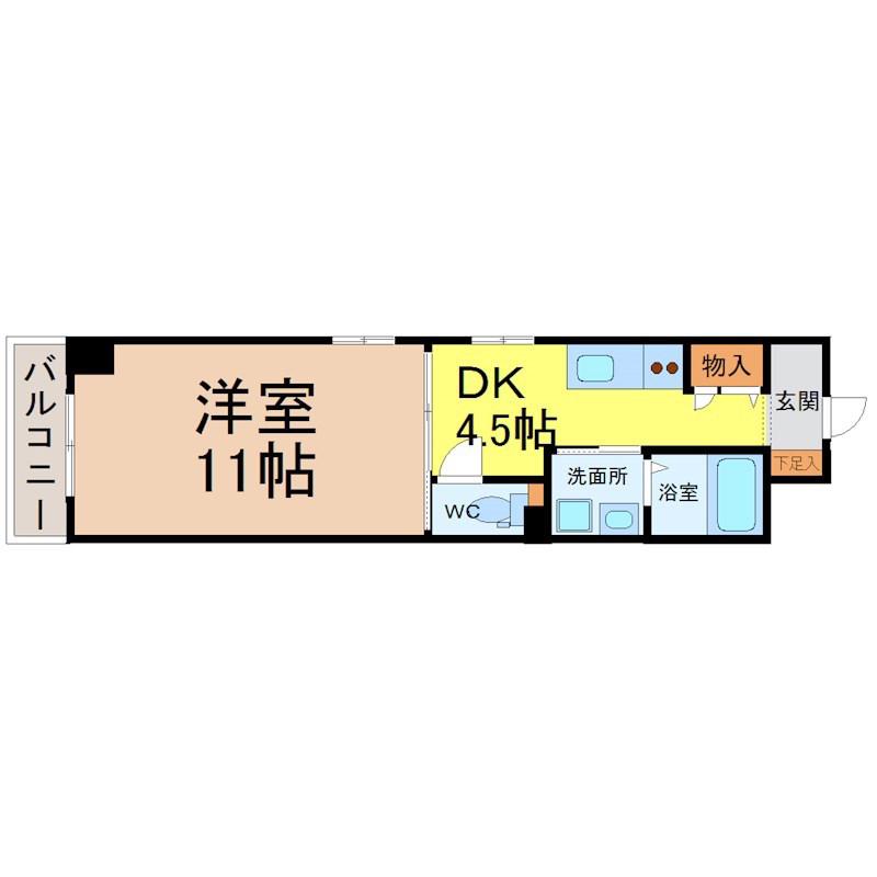 J-レジデンス栄II(1DK/2階)の間取り写真