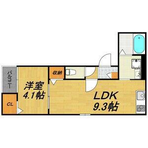 LECOCON天白(1LDK/2階)の間取り写真