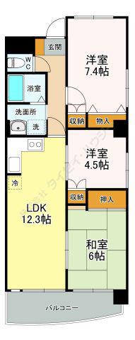メゾン礒本(3LDK/3階)の間取り写真