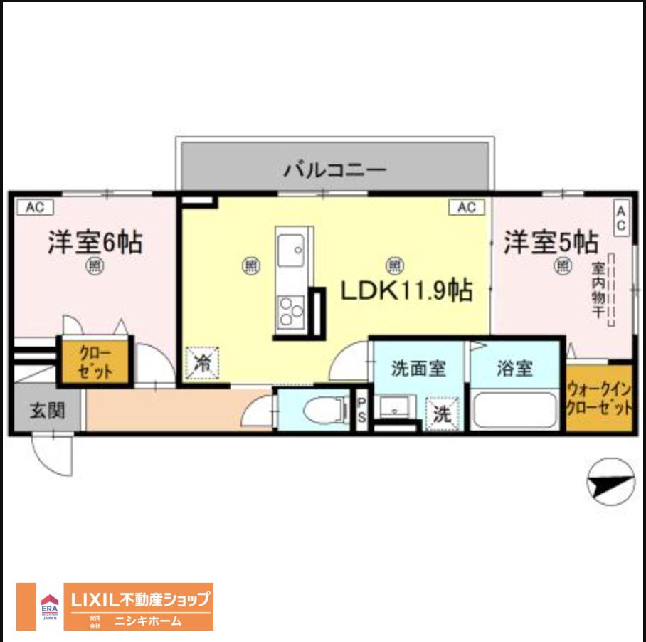 エムフルージュ(2LDK/2階)の間取り写真