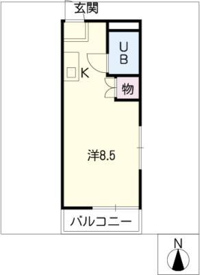 メモアール悠悠(1K/1階)の間取り写真