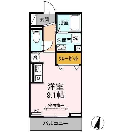シエルメゾン(ワンルーム/3階)の間取り写真