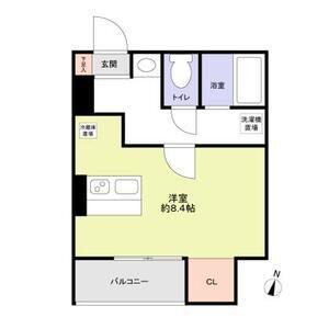 PREGNO456(ワンルーム/3階)の間取り写真