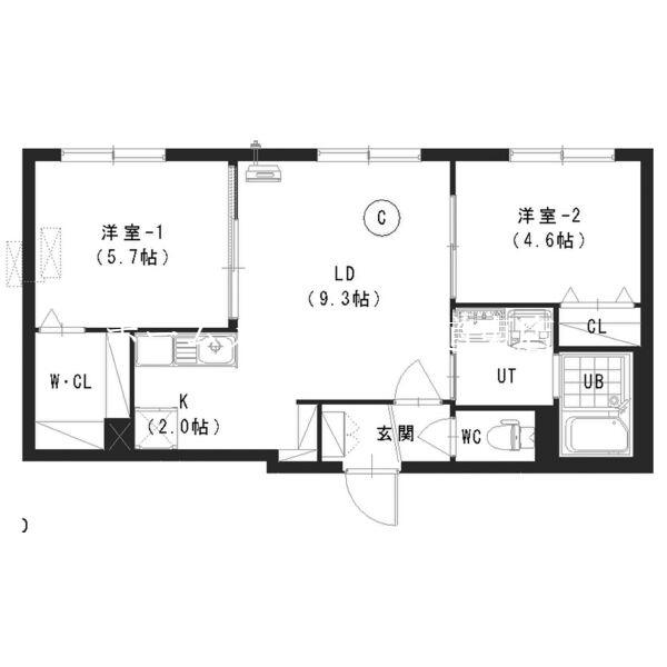 CHOU CHOU (2LDK/3階)の間取り写真