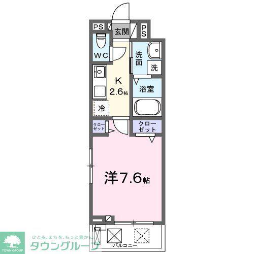 サリタエレガンテ(1K/2階)の間取り写真