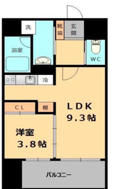 PIER PARK 住吉(1LDK/4階)の間取り写真