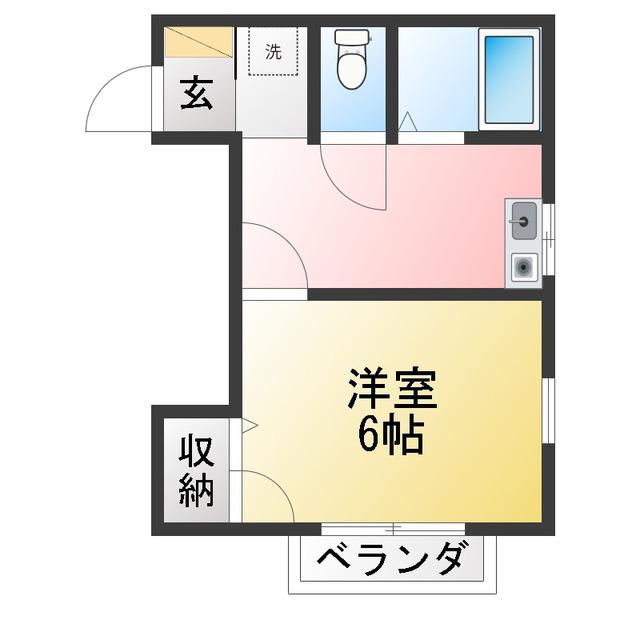 セフィール日野(1K/1階)の間取り写真