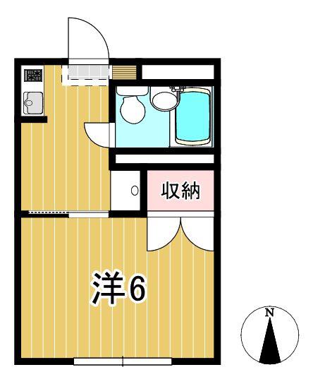 シーサイドコーポ(1K/1階)の間取り写真