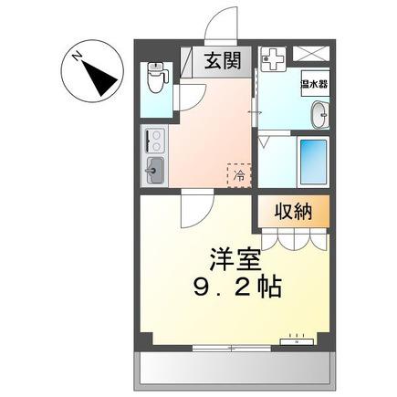 RESIDENCES 淵野辺(1K/2階)の間取り写真