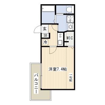 プリムローズ仙川(1K/2階)の間取り写真