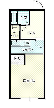 クレールIII(1K/3階)の間取り写真