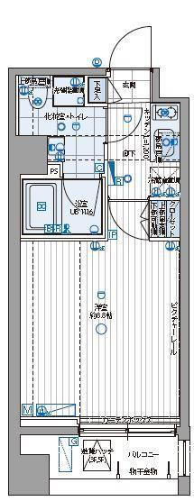 パティーナ三田台(1K/5階)の間取り写真