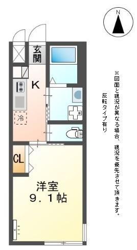 EXCELLA(1K/2階)の間取り写真