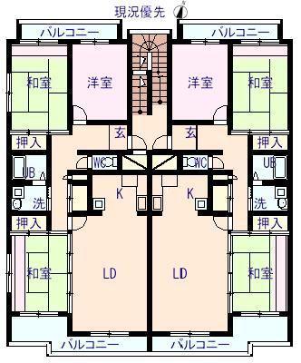 リバティ久谷(3LDK/3階)の間取り写真