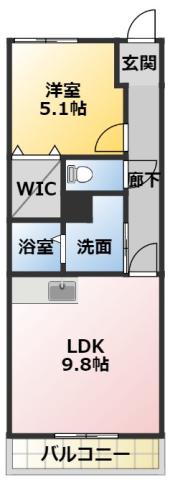 エクセレントKOYO(1LDK/1階)の間取り写真