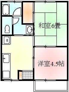 林マンション(2DK/1階)の間取り写真