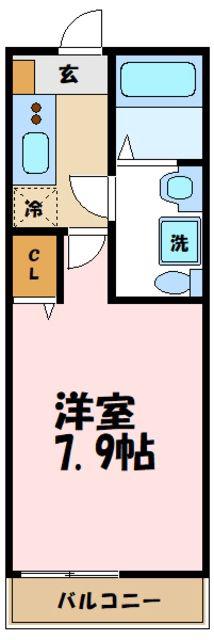 リヴィエールI(1K/3階)の間取り写真