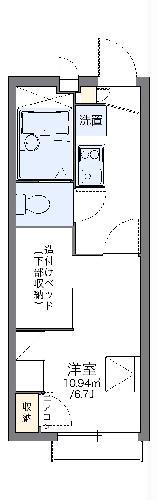 レオパレスウィステリアIV(1K/2階)の間取り写真