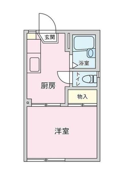 ピアベルテB(1K/1階)の間取り写真