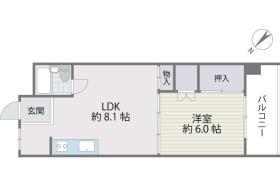 ヒルズ平和(1LDK/1階)の間取り写真