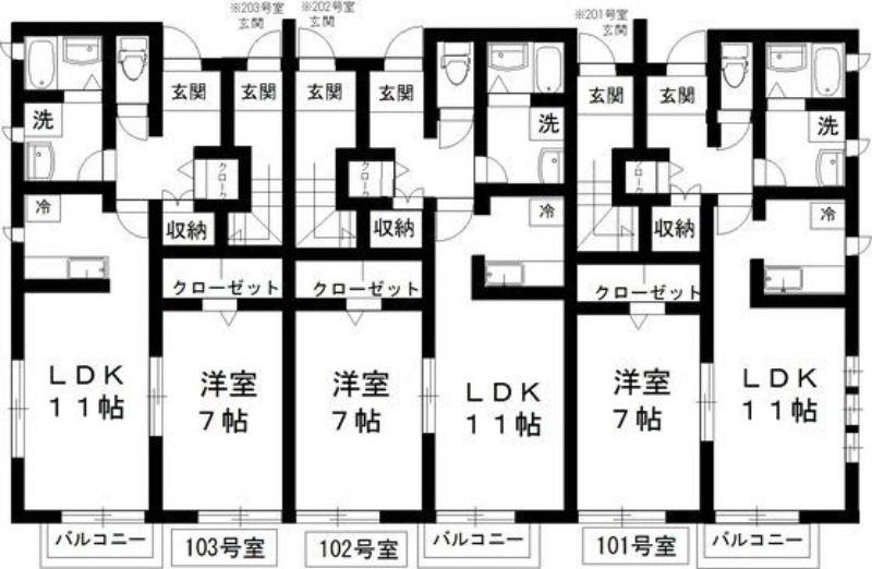 シエスタ(1LDK/1階)の間取り写真