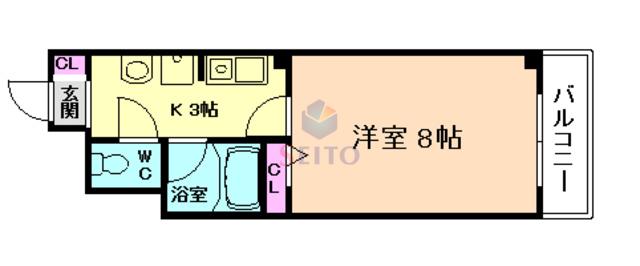 庄内東グランツ(1K/5階)の間取り写真