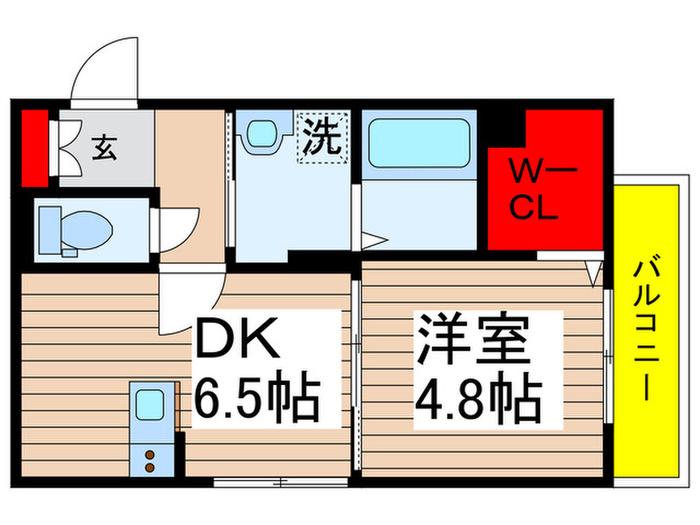 プランタン村上(1DK/3階)の間取り写真