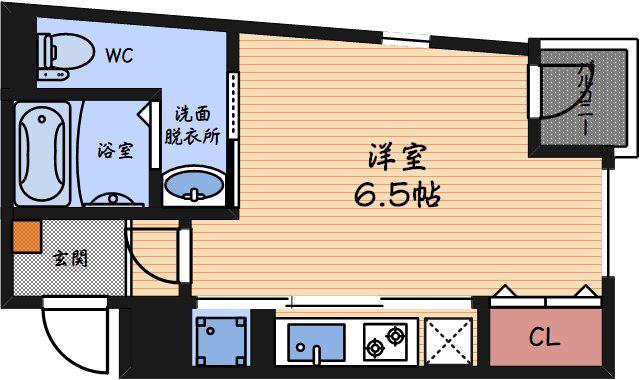 ウィステリア野田1番館(1K/2階)の間取り写真