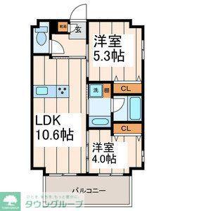 フロントコート両国(2LDK/2階)の間取り写真