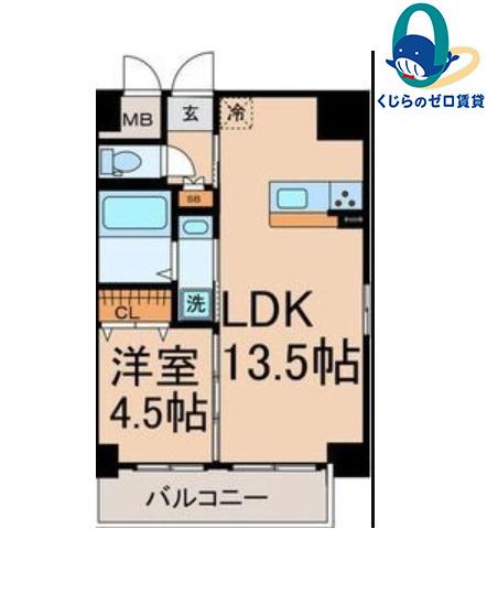 AXIS.LS(1LDK/6階)の間取り写真