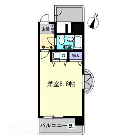 AMS4観光町(1K/5階)の間取り写真