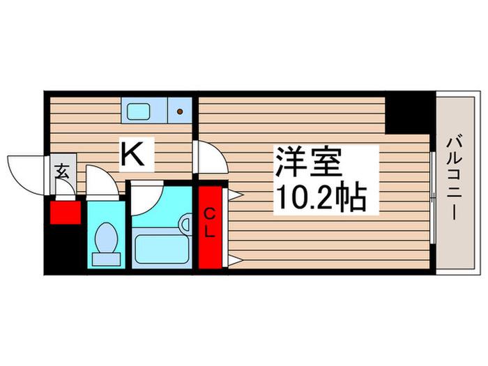 ダイヤマンション(1K/2階)の間取り写真