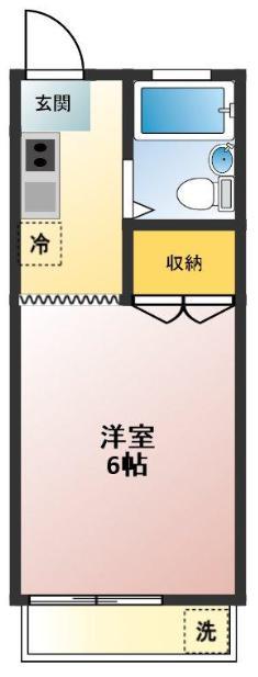 パナハイツ西荻II(1K/1階)の間取り写真