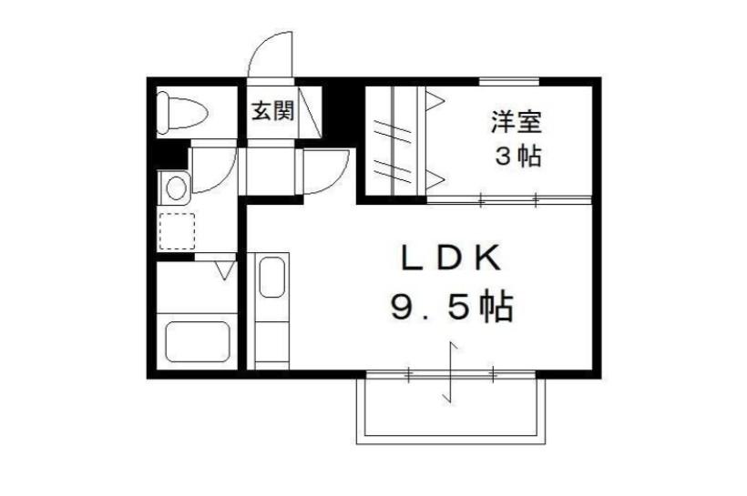 エトワール(1LDK/1階)の間取り写真