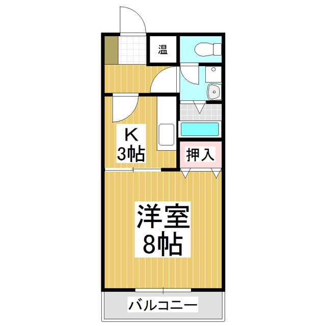 コーポ泉果苑(1K/1階)の間取り写真