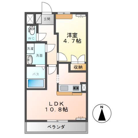 エトワールツクバ(1LDK/1階)の間取り写真