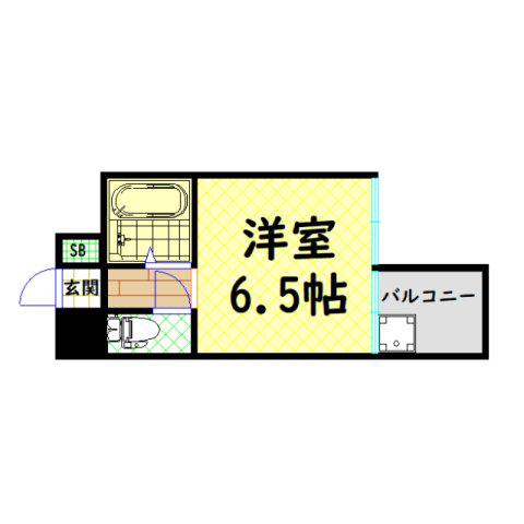 サンキャドマスMINAMI・堀江(ワンルーム/12階)の間取り写真