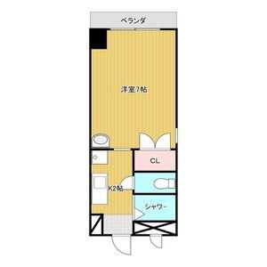 フローレスタナベ(1K/3階)の間取り写真