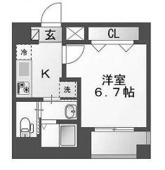カーサ麹町(1K/1階)の間取り写真