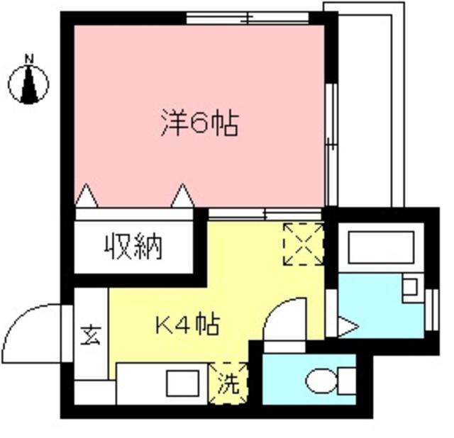 チセプヤラ(1K/2階)の間取り写真