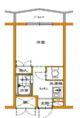 金森マンション(1K/9階)の間取り写真