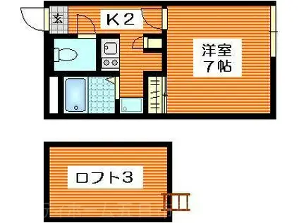 レオパレスルミエラ(1K/1階)の間取り写真