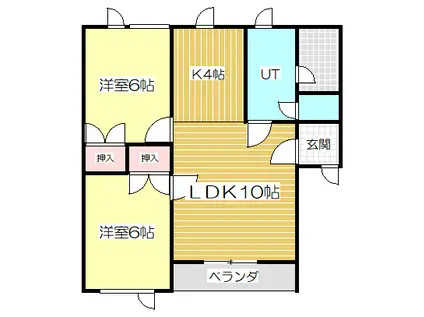 プロムナード(2LDK/1階)の間取り写真